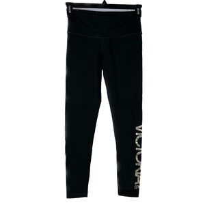 Victoria's Secret Legging Knockout Spell Out Single Leg Big Logo Pull On Pants